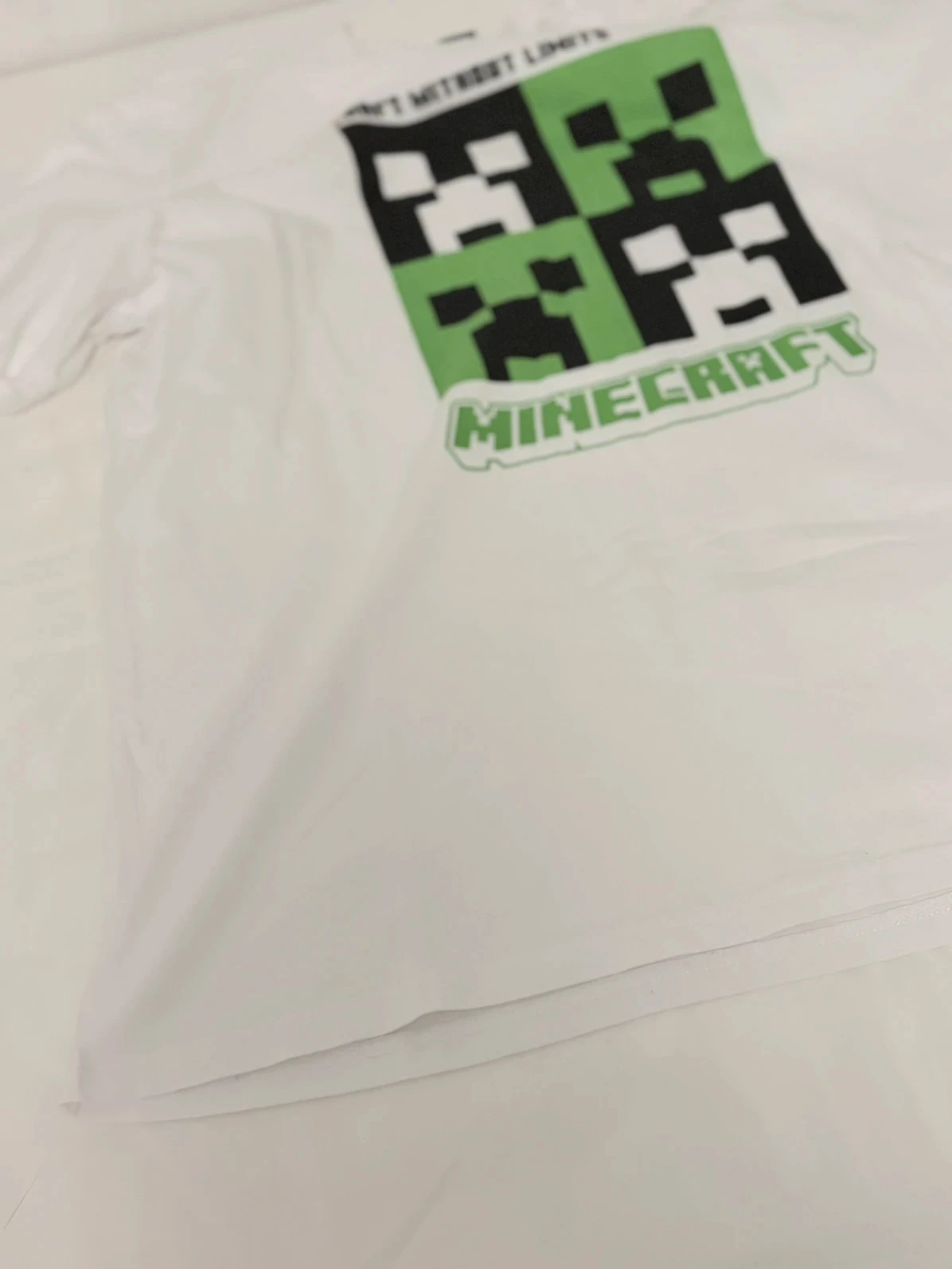 Official Minecraft White Creeper Short Sleeve T-Shirt 100% Cotton Men's XXL – photo 8